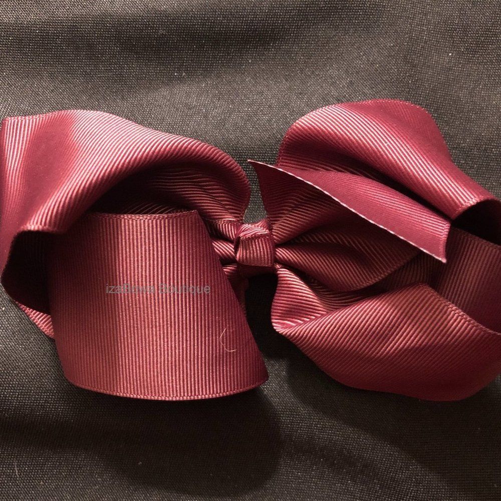 Dark Wine 6" Boutique Bow  4B2830  HANDCRAFTED Boutique